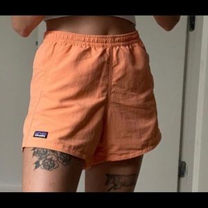 Orange Patagonia shorts